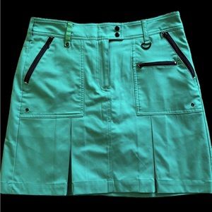 Green Golf Skort with Black Details